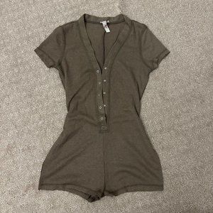 Olive Green Free People Out From Under Romper